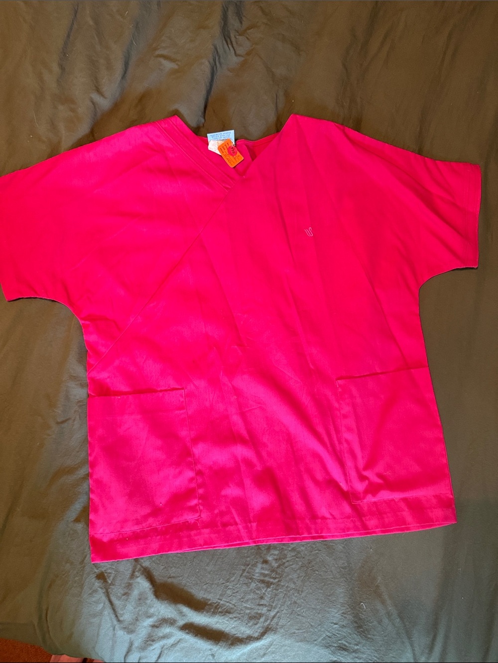 Women’s V-Neck Scrub Top in Hot Pink